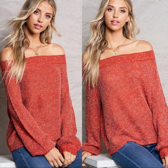 ✨LAST ONE✨MAKE IT KNOWN OFF THE SHOULDER KNIT TOP - Picture 2 of 2